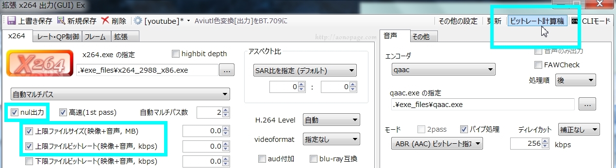 X264導入済 Aviutl 出力ファイルの容量が大きくなる場合の対処法 あおのページ